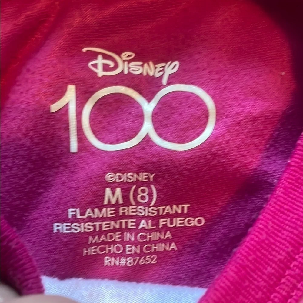 Disney 100 Character Pink Fleece Girl Pajama Set